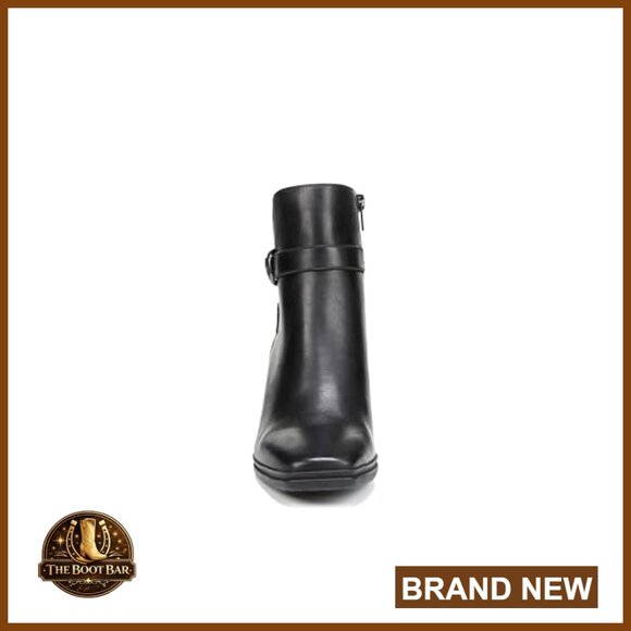 Water Resistant Ankle Bootie Square Toe Side Zip Classic Chic Functional - Picture 5 of 7